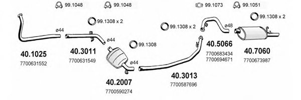 ASSO ART2148 Exhaust System
